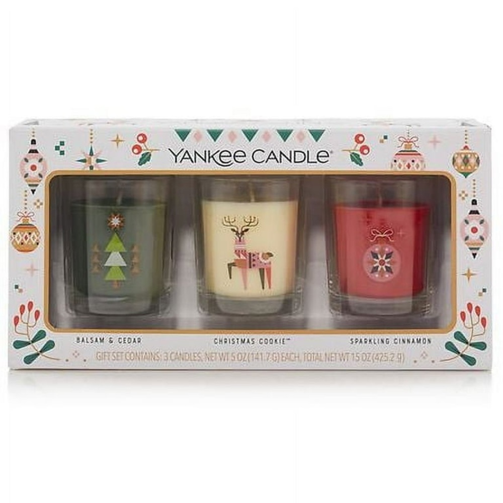 Yankee Candle Holiday Gift Set - Green, Cream, Red